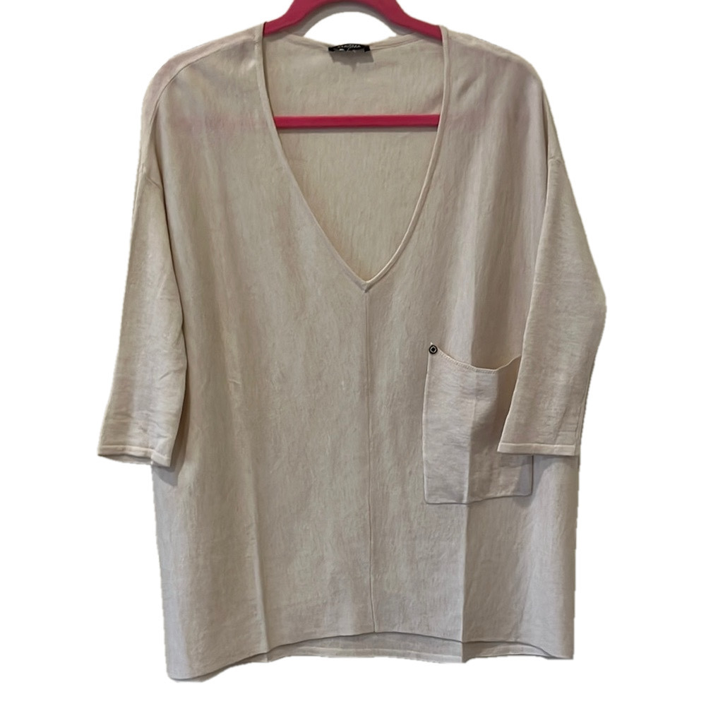 Kersima oversized cream pocket sweater, no size, fits like a small 🔵